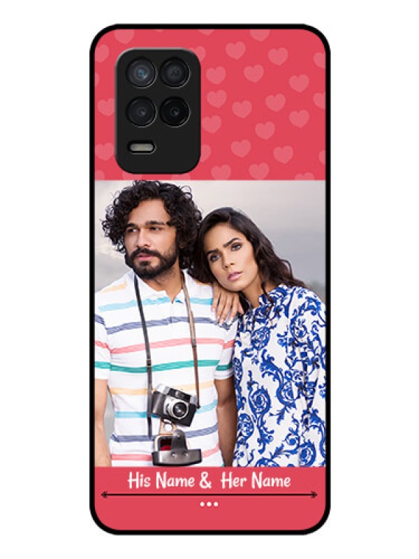 Custom Realme Narzo 30 5G Photo Printing on Glass Case - Simple Love Design
