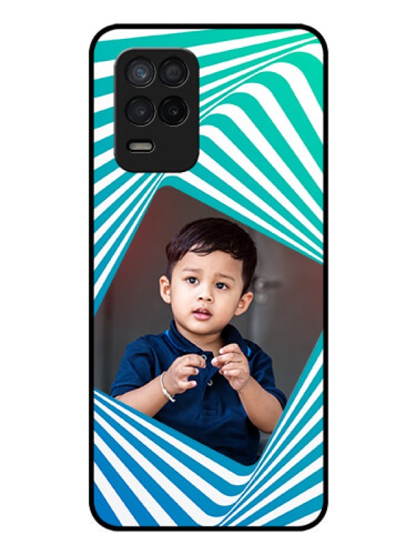 Custom Realme Narzo 30 5G Personalized Glass Phone Case - Abstract Spiral Design