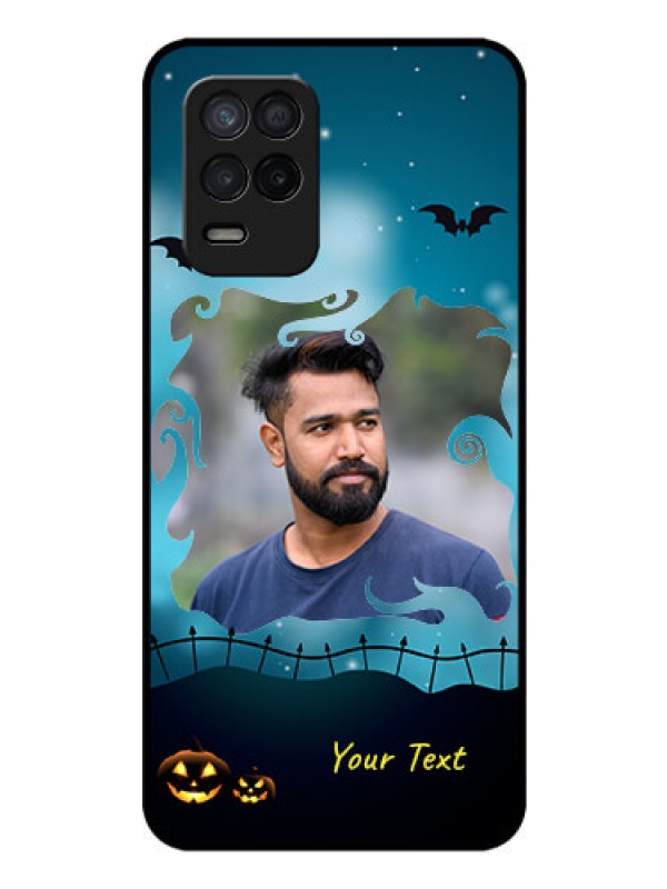 Custom Realme Narzo 30 5G Custom Glass Phone Case - Halloween frame design