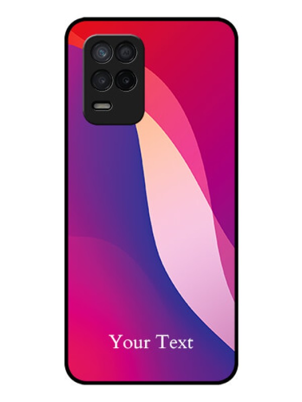 Custom Narzo 30 5G Personalized Glass Phone Case - Digital abstract Overlap Design