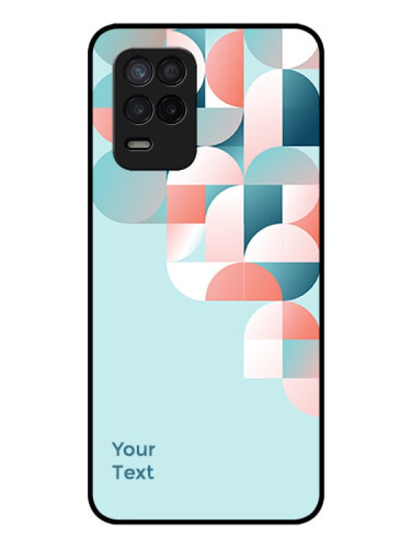 Custom Narzo 30 5G Custom Glass Phone Case - Stylish Semi-circle Pattern Design
