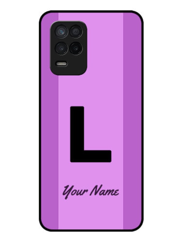 Custom Narzo 30 5G Custom Glass Phone Case - Tricolor custom text Design