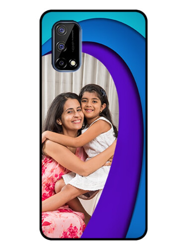 Custom Realme Narzo 30 Pro 5G Photo Printing on Glass Case - Simple Pattern Design