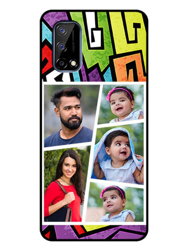 Custom Realme Narzo 30 Pro 5G Custom Glass Phone Case - Graffiti pattern Design