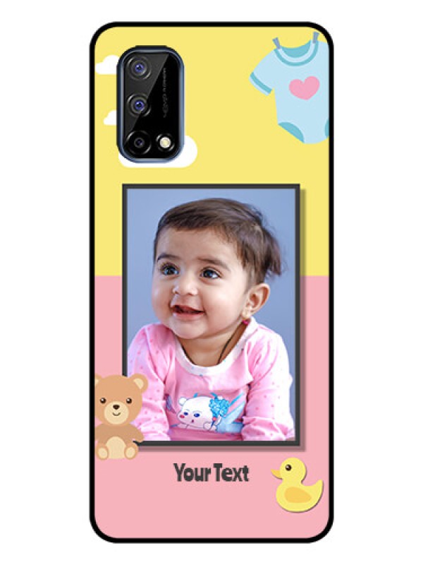 Custom Realme Narzo 30 Pro 5G Photo Printing on Glass Case - Kids 2 Color Design