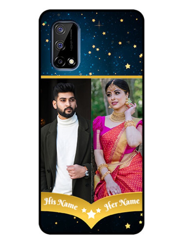 Custom Realme Narzo 30 Pro 5G Custom Glass Phone Case - Galaxy Stars Backdrop Design