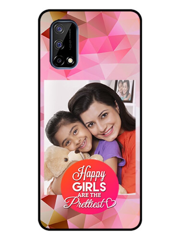Custom Realme Narzo 30 Pro 5G Photo Printing on Glass Case - Abstract Triangle Design
