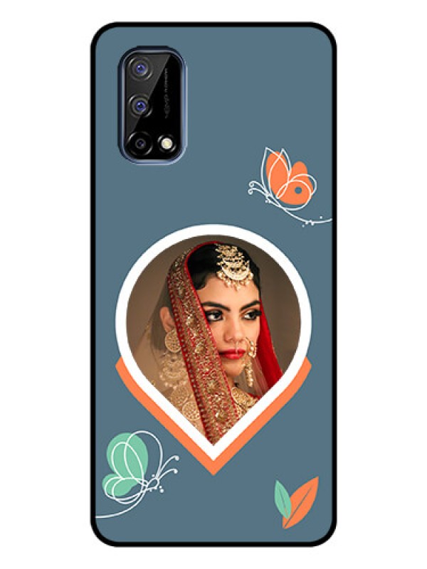 Custom Narzo 30 Pro 5G Custom Glass Mobile Case - Droplet Butterflies Design