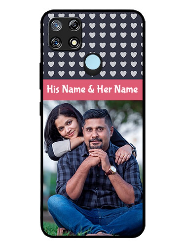 Custom Narzo 30A Custom Glass Mobile Case  - Love Symbols Design