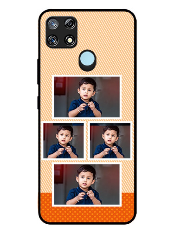 Custom Narzo 30A Photo Printing on Glass Case  - Bulk Photos Upload Design