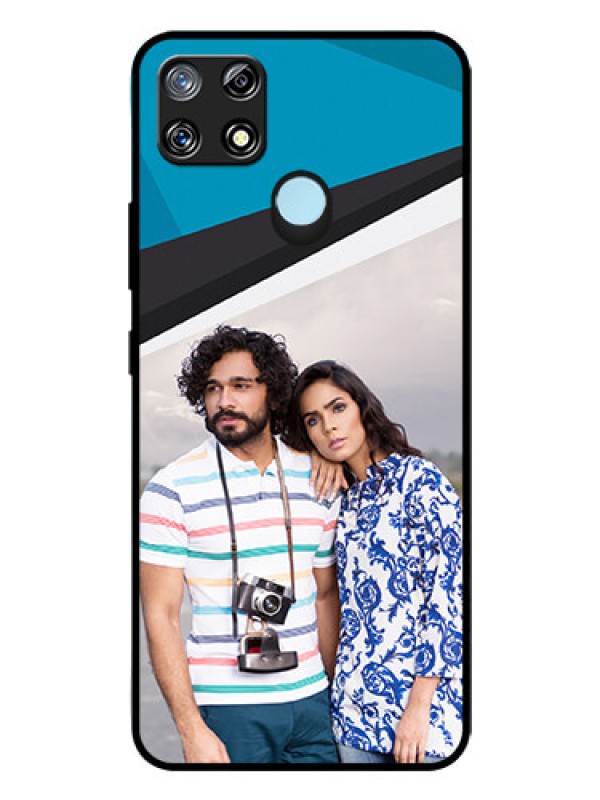Custom Narzo 30A Photo Printing on Glass Case  - Simple Pattern Photo Upload Design