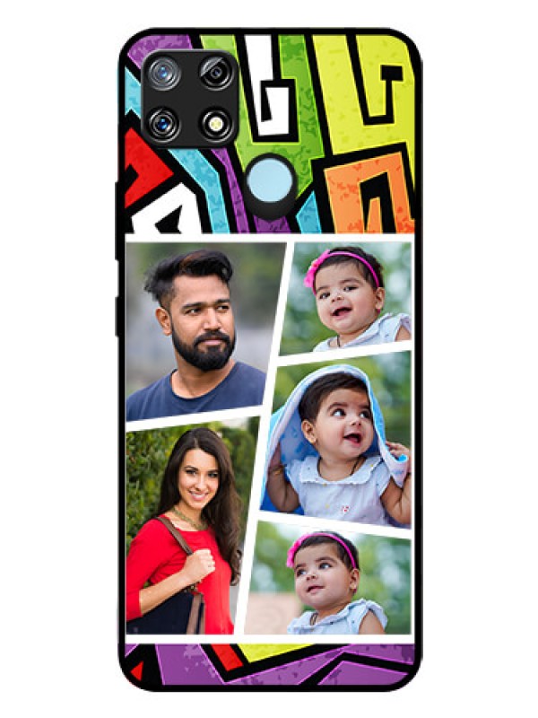 Custom Narzo 30A Custom Glass Phone Case  - Graffiti pattern Design