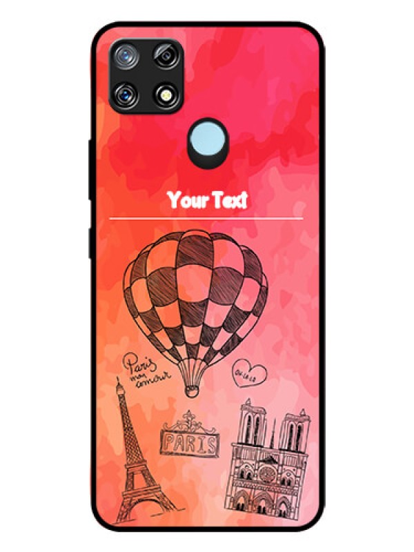 Custom Narzo 30A Custom Glass Phone Case  - Paris Theme Design