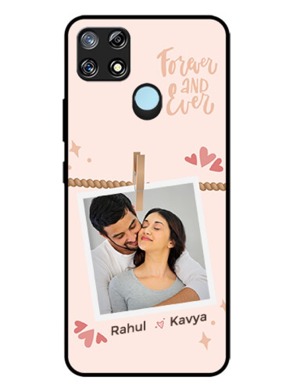 Custom Narzo 30A Custom Glass Phone Case - Forever and ever love Design