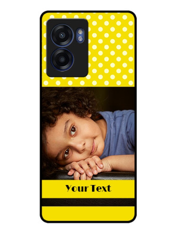 Custom Realme Narzo 50 5G Custom Glass Phone Case - Bright Yellow Case Design