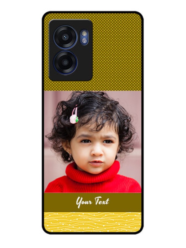 Custom Realme Narzo 50 5G Custom Glass Phone Case - Simple Green Color Design