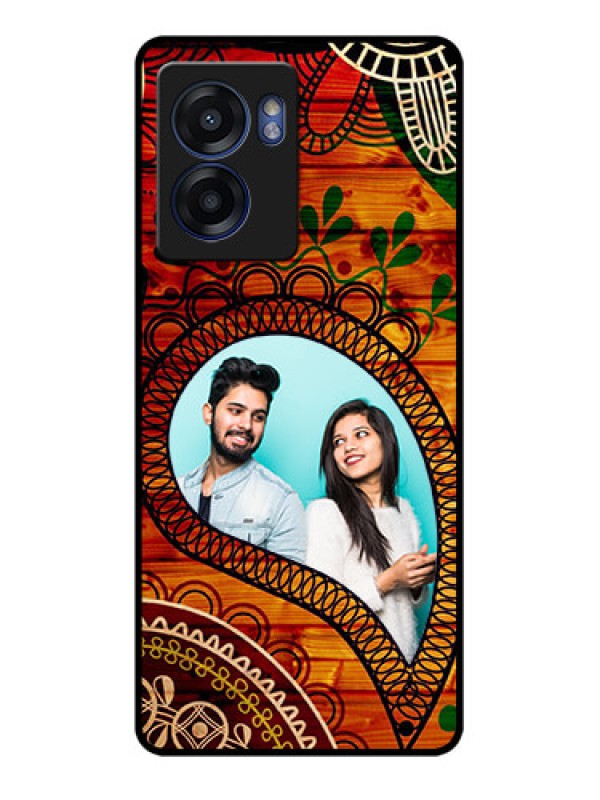 Custom Realme Narzo 50 5G Personalized Glass Phone Case - Abstract Colorful Design
