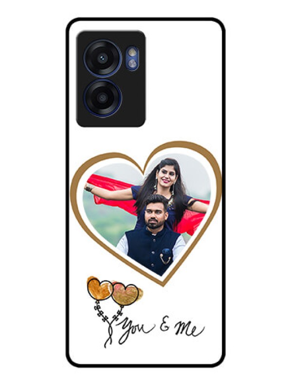 Custom Realme Narzo 50 5G Custom Glass Mobile Case - You & Me Design