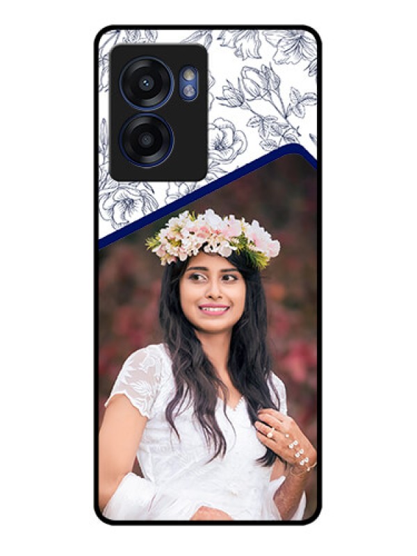 Custom Realme Narzo 50 5G Personalized Glass Phone Case - Premium Floral Design