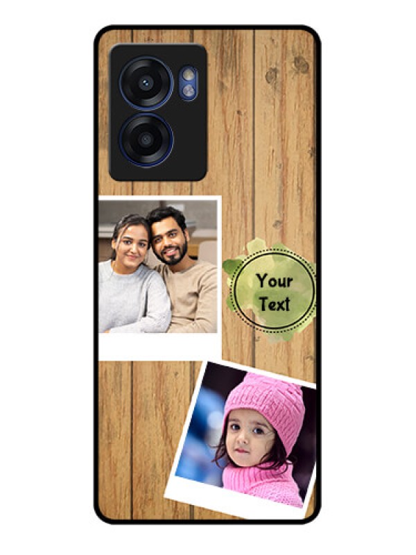 Custom Realme Narzo 50 5G Custom Glass Phone Case - Wooden Texture Design