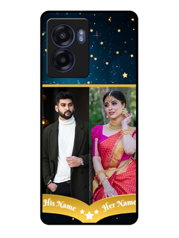Custom Realme Narzo 50 5G Custom Glass Phone Case - Galaxy Stars Backdrop Design