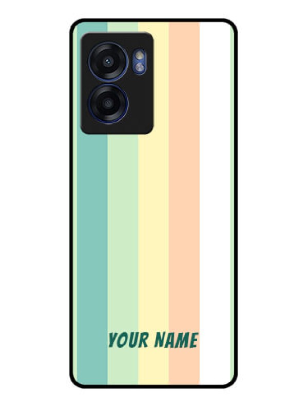 Custom Narzo 50 5G Photo Printing on Glass Case - Multi-colour Stripes Design