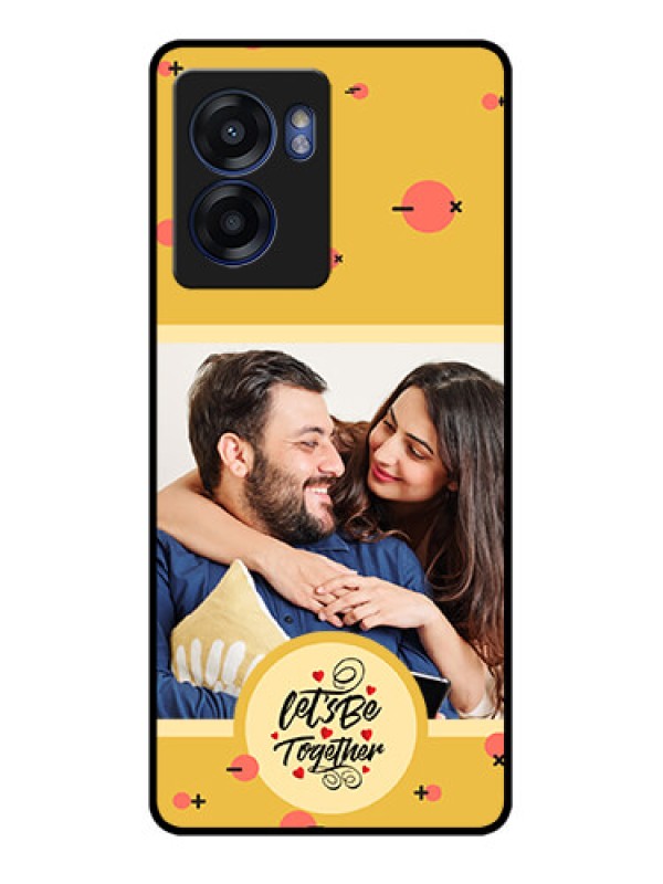Custom Narzo 50 5G Photo Printing on Glass Case - Lets be Together Design