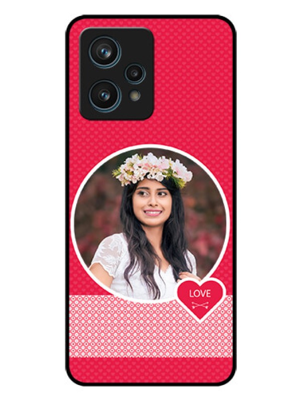 Custom Narzo 50 Pro 5G Personalised Glass Phone Case - Pink Pattern Design