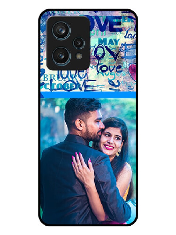 Custom Narzo 50 Pro 5G Custom Glass Mobile Case - Colorful Love Design