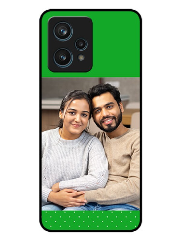 Custom Narzo 50 Pro 5G Personalized Glass Phone Case - Green Pattern Design