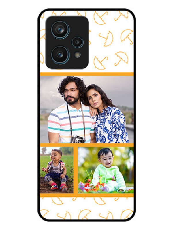 Custom Narzo 50 Pro 5G Custom Glass Mobile Case - Yellow Pattern Design