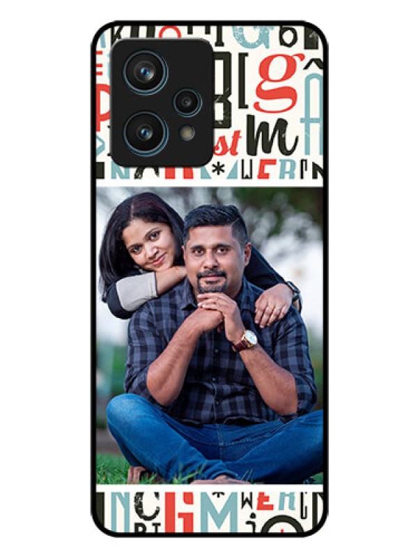 Custom Narzo 50 Pro 5G Personalized Glass Phone Case - Alphabet Design