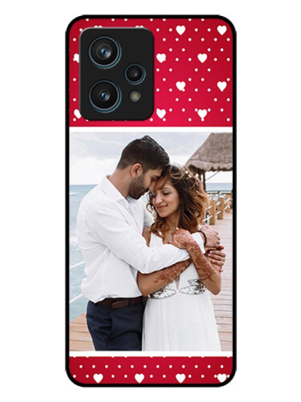Custom Narzo 50 Pro 5G Photo Printing on Glass Case - Hearts Mobile Case Design