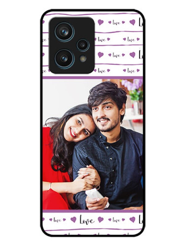 Custom Narzo 50 Pro 5G Custom Glass Mobile Case - Couples Heart Design