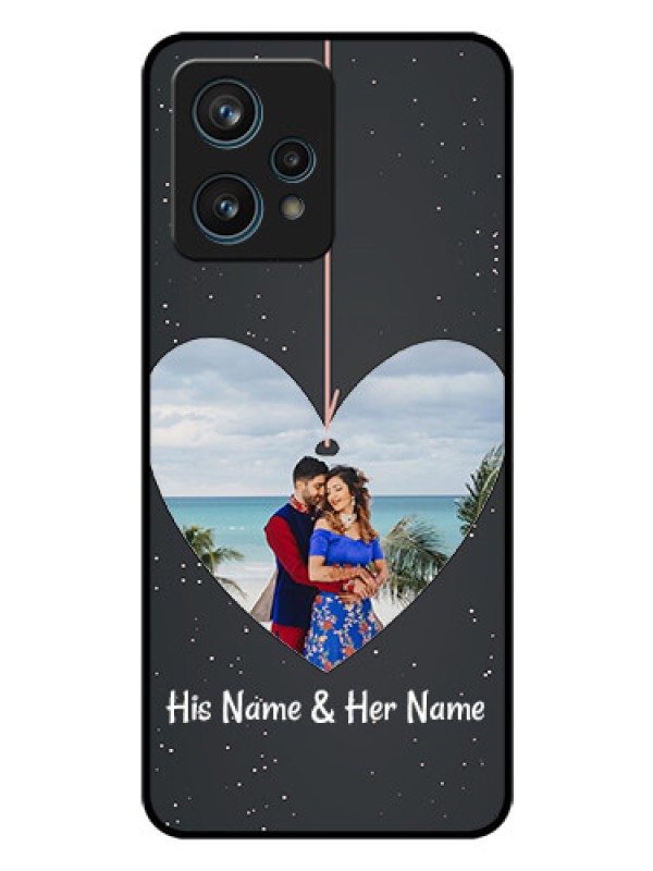Custom Narzo 50 Pro 5G Custom Glass Phone Case - Hanging Heart Design