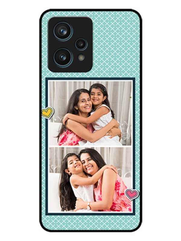 Custom Narzo 50 Pro 5G Custom Glass Phone Case - 2 Image Holder with Pattern Design