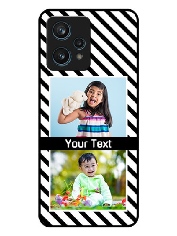 Custom Narzo 50 Pro 5G Photo Printing on Glass Case - Black And White Stripes Design