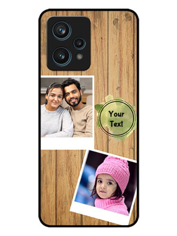Custom Narzo 50 Pro 5G Custom Glass Phone Case - Wooden Texture Design