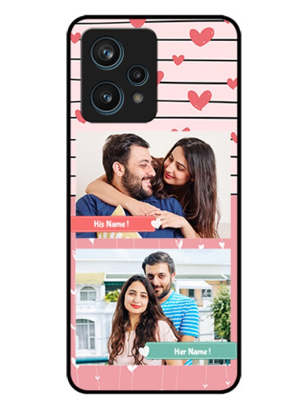 Custom Narzo 50 Pro 5G Custom Glass Mobile Case - Photo with Heart Design