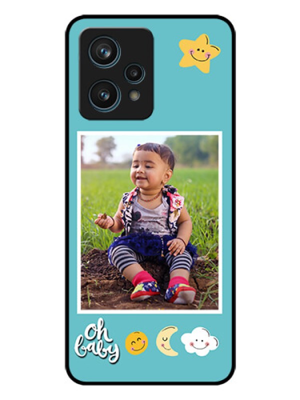 Custom Narzo 50 Pro 5G Personalized Glass Phone Case - Smiley Kids Stars Design