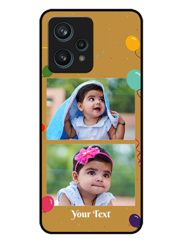 Custom Narzo 50 Pro 5G Personalized Glass Phone Case - Image Holder with Birthday Celebrations Design