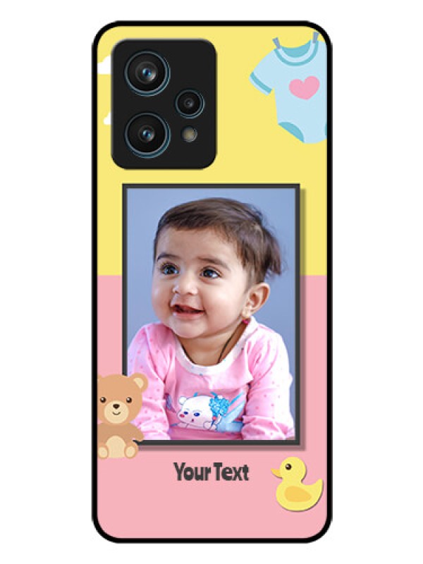 Custom Narzo 50 Pro 5G Photo Printing on Glass Case - Kids 2 Color Design