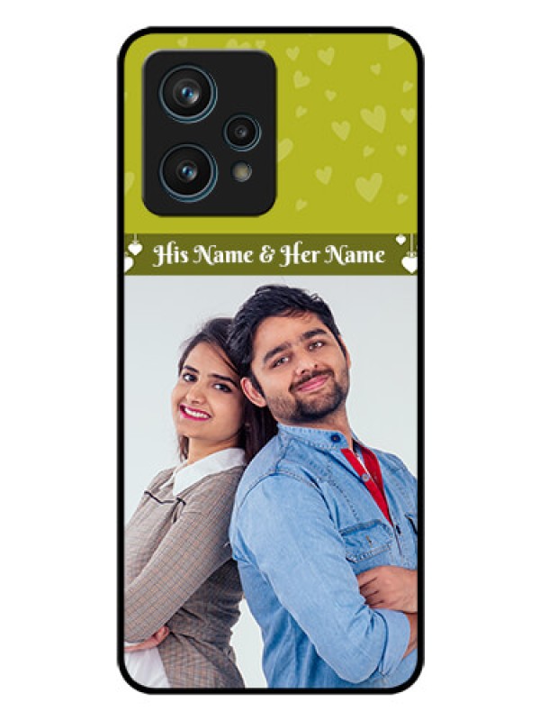 Custom Narzo 50 Pro 5G Custom Glass Phone Case - You & Me Heart Design