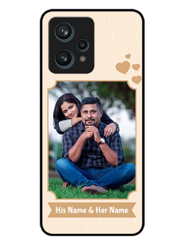 Custom Narzo 50 Pro 5G Custom Glass Phone Case - with confetti love design