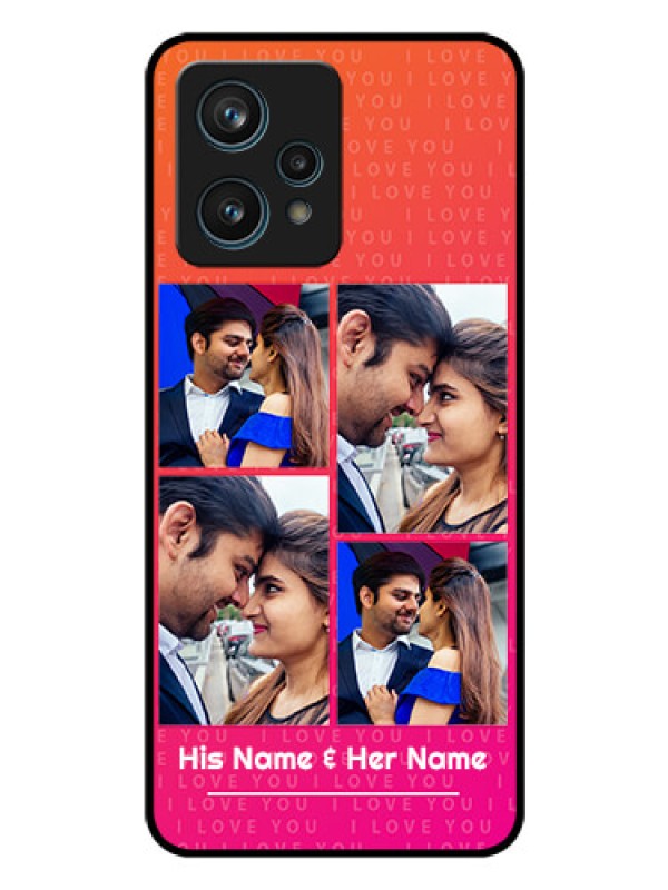 Custom Narzo 50 Pro 5G Custom Glass Phone Case - I Love You Pink Design