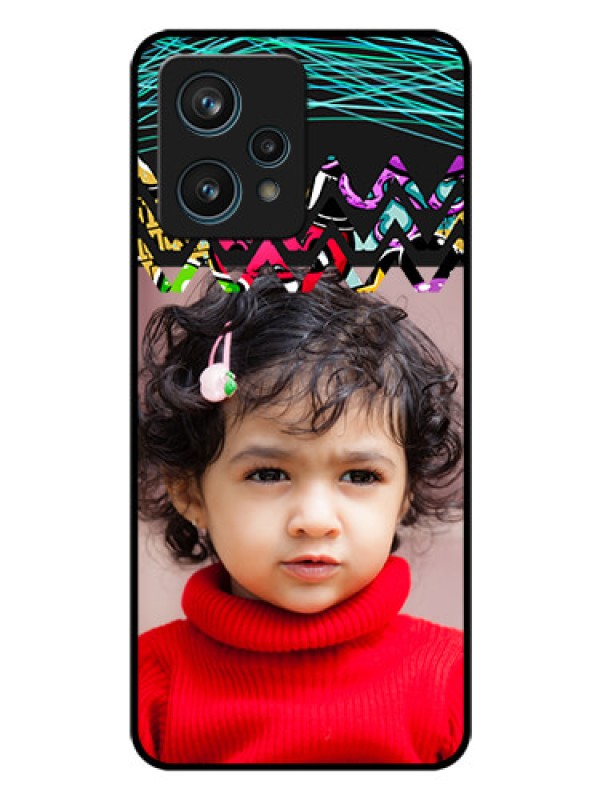 Custom Narzo 50 Pro 5G Personalized Glass Phone Case - Neon Abstract Design