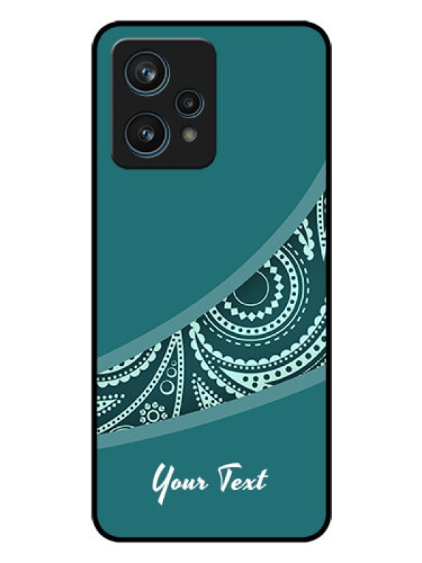 Custom Narzo 50 Pro 5G Photo Printing on Glass Case - semi visible floral Design
