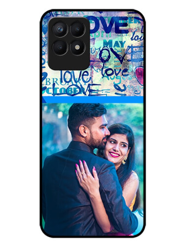 Custom Realme Narzo 50 Custom Glass Mobile Case - Colorful Love Design