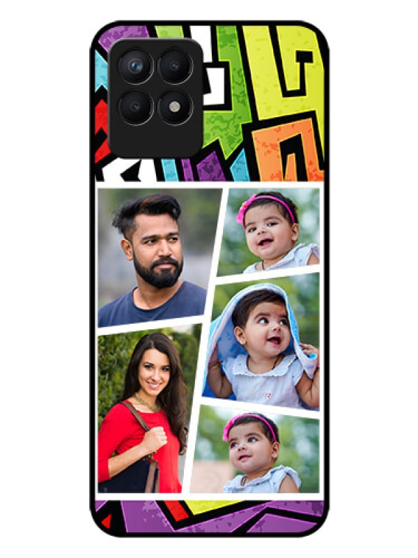 Custom Realme Narzo 50 Custom Glass Phone Case - Graffiti pattern Design