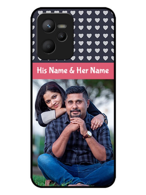 Custom Narzo 50A Prime Custom Glass Mobile Case - Love Symbols Design